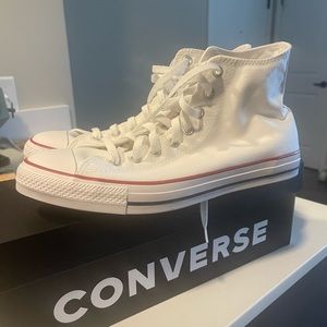 White High Top Converse - 10.5 Wide